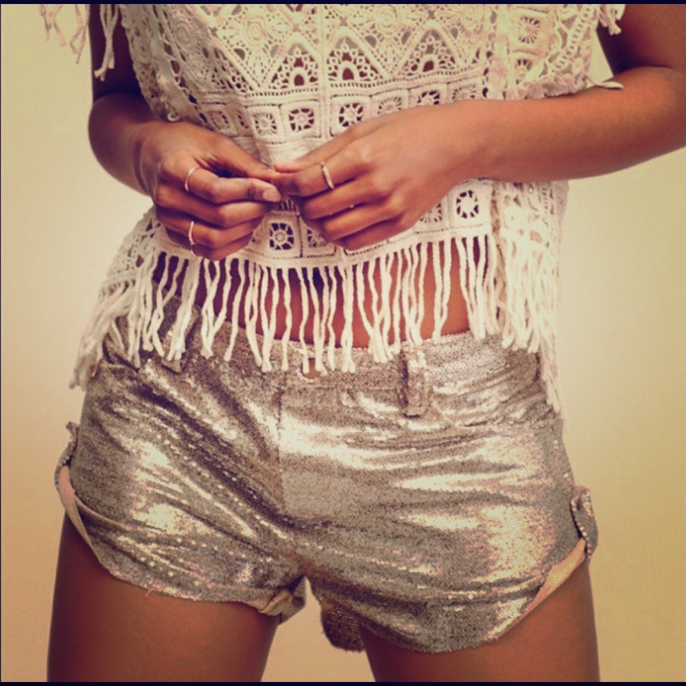 Spell & the Gypsy “backstage” sequin shorts M
